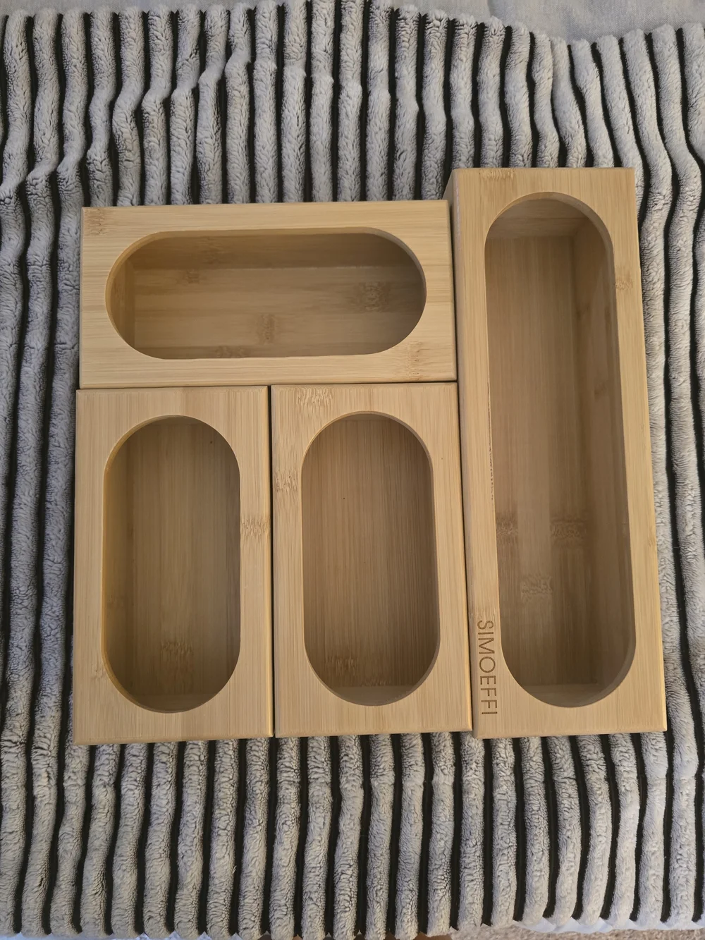 Bamboo Ziplock Bag Holders For Kitchen Drawer (Set Of 4 Sizes)